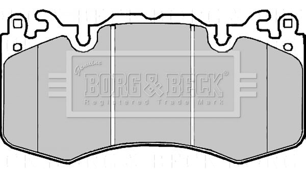 BORG & BECK Комплект тормозных колодок, дисковый тормоз BBP2216